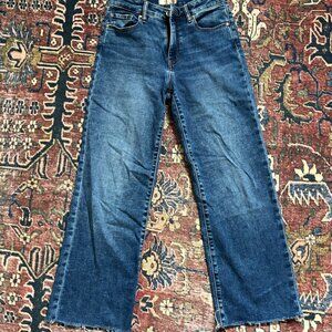 KUT FROM THE KLOTH Charlotte mid rise raw hem wide leg